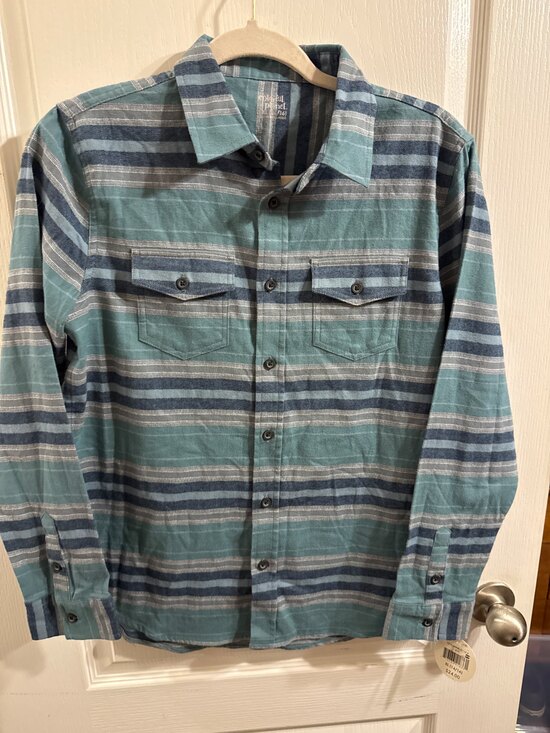 Colorful Planet Other - NEW with tags, Colorful Planet Plaid Flannel Shirt Teal Blue Gray XL 14 16